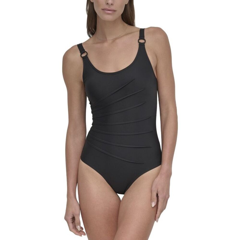 Dkny Womens Starburst Swimsuit, Black